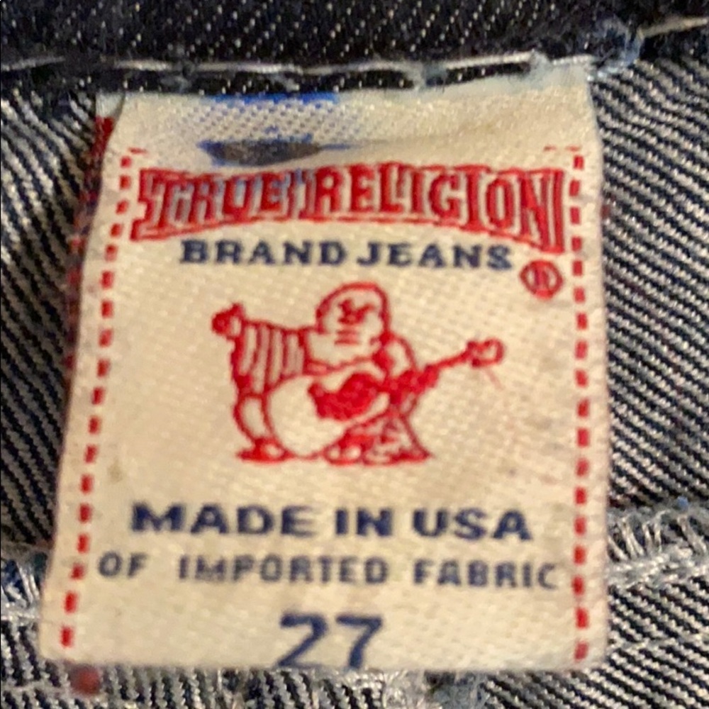 TRUE RELIGION Jeans Joey T with Crystal Buttons 27 - Picture 7 of 10